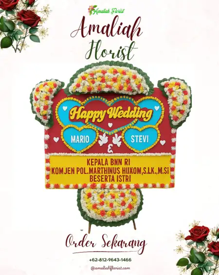 Papan Bunga Pernikahan Pongpongan